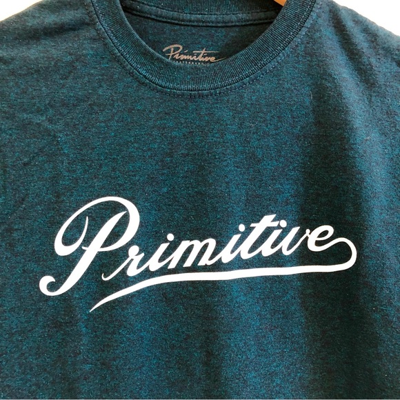 Primitive Skateboarding Short Sleeve T-Shirt. Dark Aquamarine Color. Size Small. - Picture 8 of 9